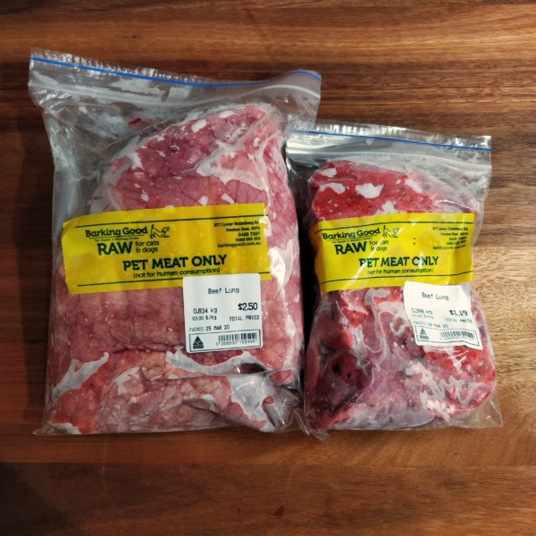 Beef Lung Chunks - $8.00kg - Raw 1